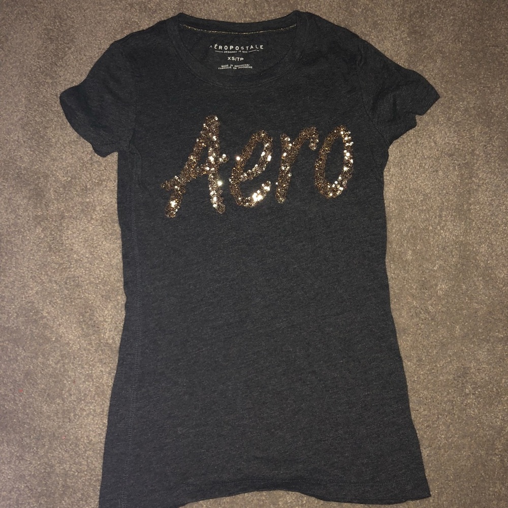Glittery “Aero” Aeropostale Tee
